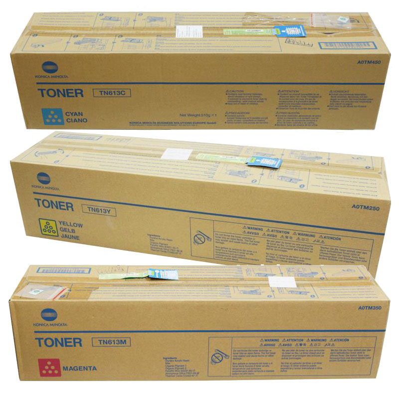 柯尼卡美能达(KONICA MINOLTA) 原装组合碳粉TN613CMY（红黄蓝）约30000页 适用bizhub C452/C552/C652 红黄蓝三色