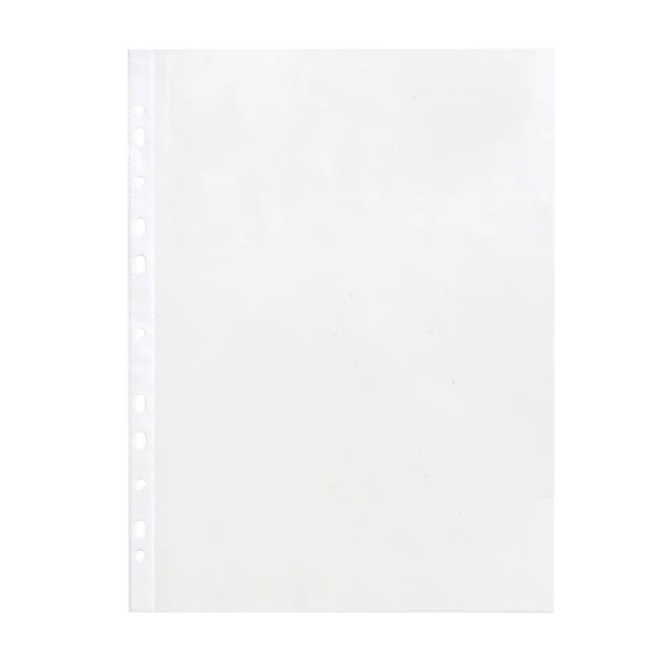 得力5710系列资料册11孔透明活页资料备用袋文件保护袋 20只装 透明色