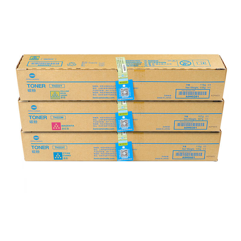 柯尼卡美能达(KONICA MINOLTA) 原装组合碳粉TN223CMY（红黄蓝） 约5000页 适用bizhub C226/C266 红黄蓝三色