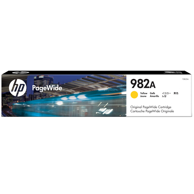 惠普(HP)T0B25A 982A原装黄色页宽墨盒耗材 约8000页 适用HP PageWide Enterprise 785系列