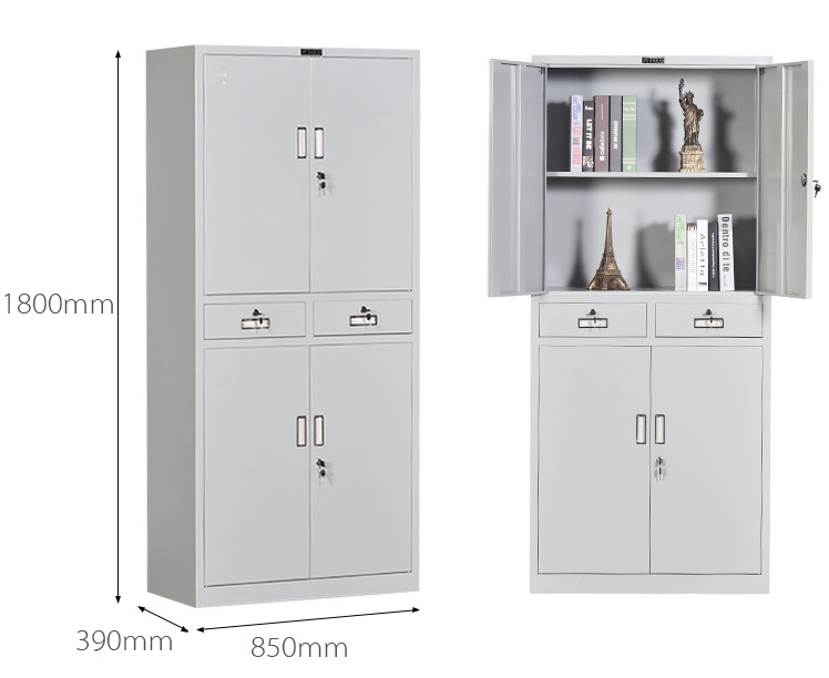 盛花牌 钢制文件柜 铁皮柜 档案柜 通双节二斗