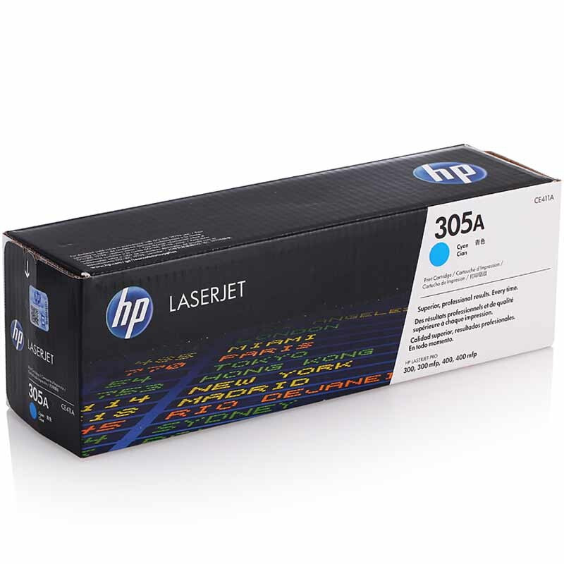 惠普 CE411AC 青色硒鼓 305A 适用LaserJet Pro M351a/M451dn/M451nw 打印机系列 /颜色：青色