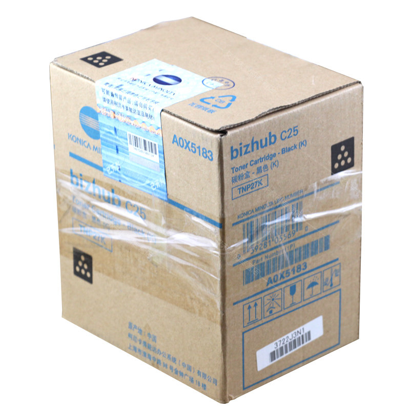 柯尼卡美能达(KONICA MINOLTA) 原装bizhub C25 黑色碳粉盒TNP27(6K) 适用bizhub C25 黑色