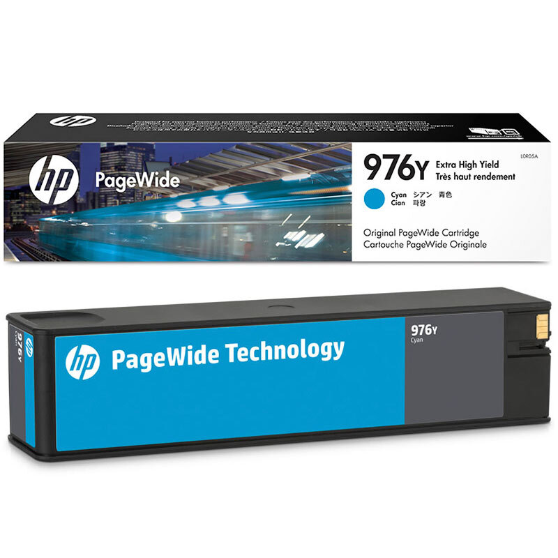 惠普(HP)L0R05A 976Y超高容量原装青色页宽打印机耗材 约13000页 适用页宽打印机577dw/577z MFP 552dw