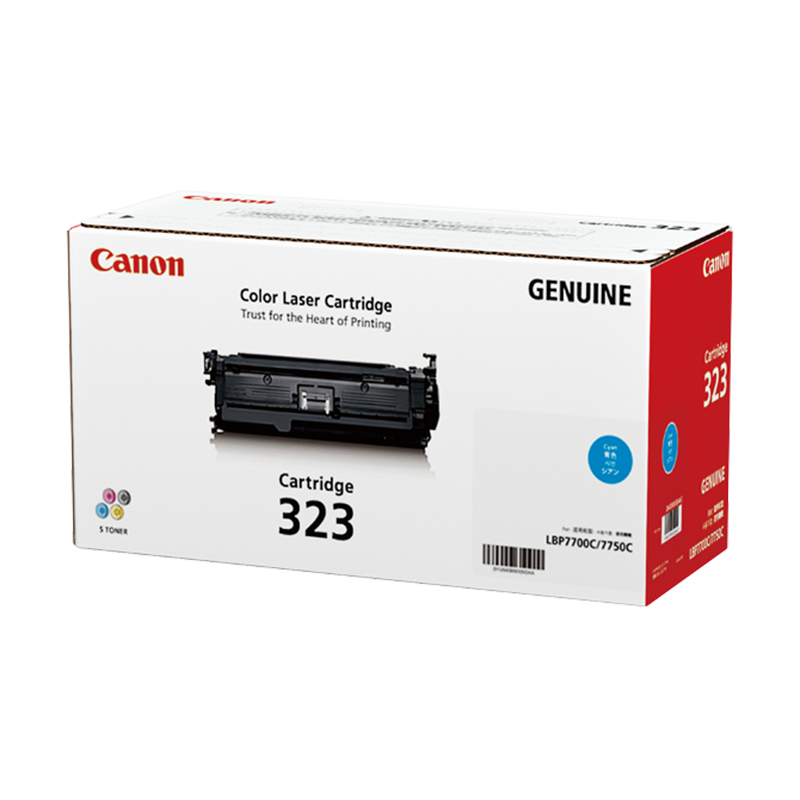 佳能(CANON) 原装Cartridge 323 C青色硒鼓 约8500页 适用佳能LBP7750Cdn