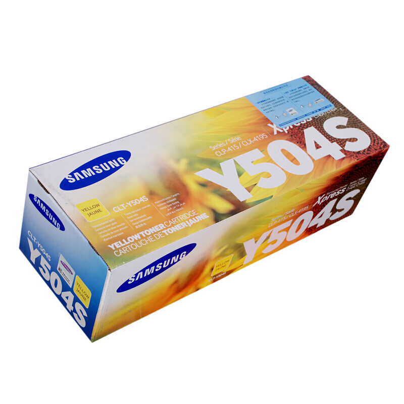 三星(SAMSUNG)CLT-Y504S/XIL黄色原装硒鼓 适用CLP-415N CLX-4195N/4195FN/C1810W /颜色：彩色鼓粉一体黄色