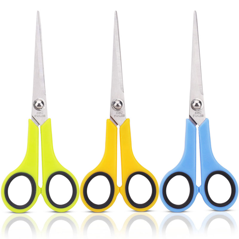 得力剪刀6003剪刀 创意时尚办公剪纸刀 办公学生锋利剪刀 彩色175mm 单把价