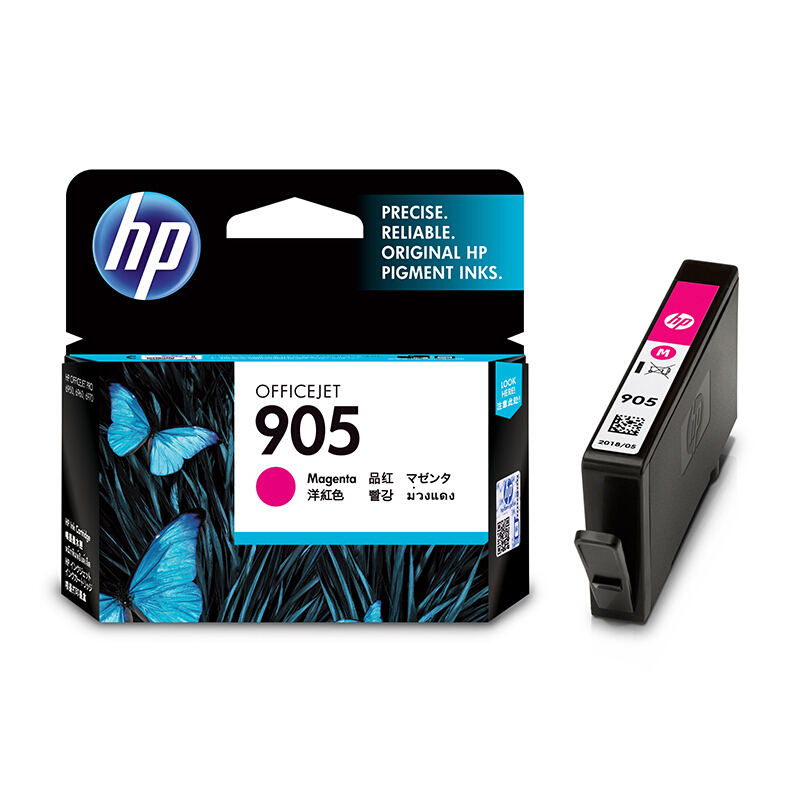 惠普(HP)T6L93AA 905品红色原装墨盒 约315页 适用HP OfficeJet Pro 6960 All-in-One HP OfficeJet Pro 6970 All-in-One