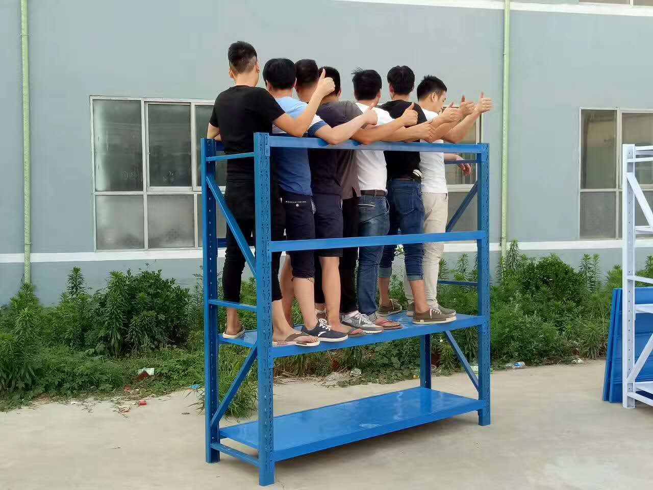 四层中型货架 H2000*W2000*D600mm 单层承重100公斤 白/蓝色