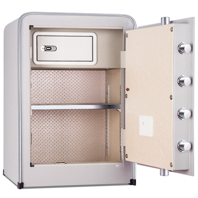 得力(deli)瑞锦系列高60cm全钢防盗保管柜办公家用密码保管箱 33077