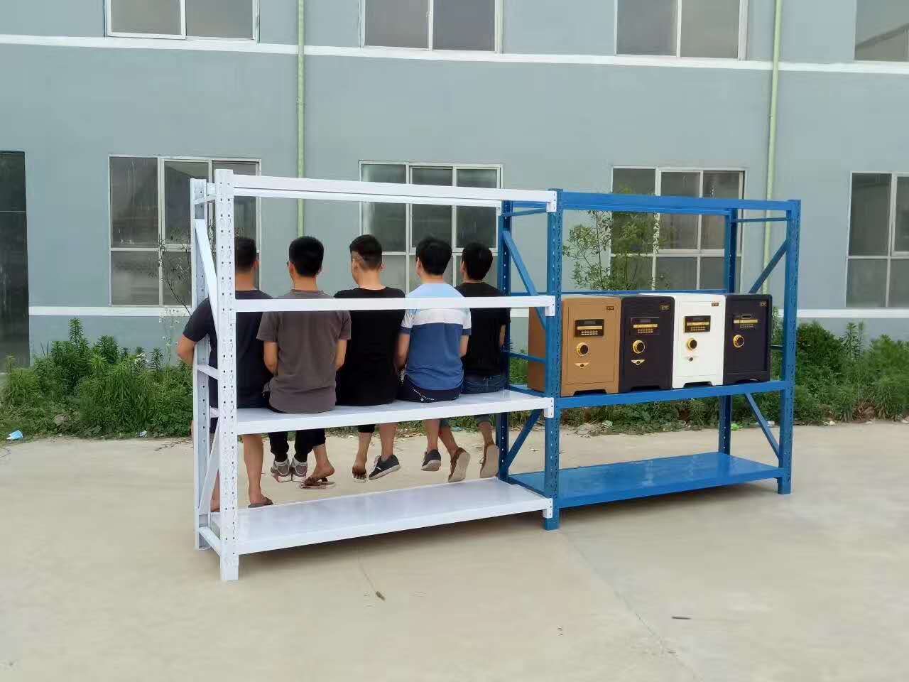 四层中型货架 H2000*W2000*D600mm 单层承重100公斤 白/蓝色