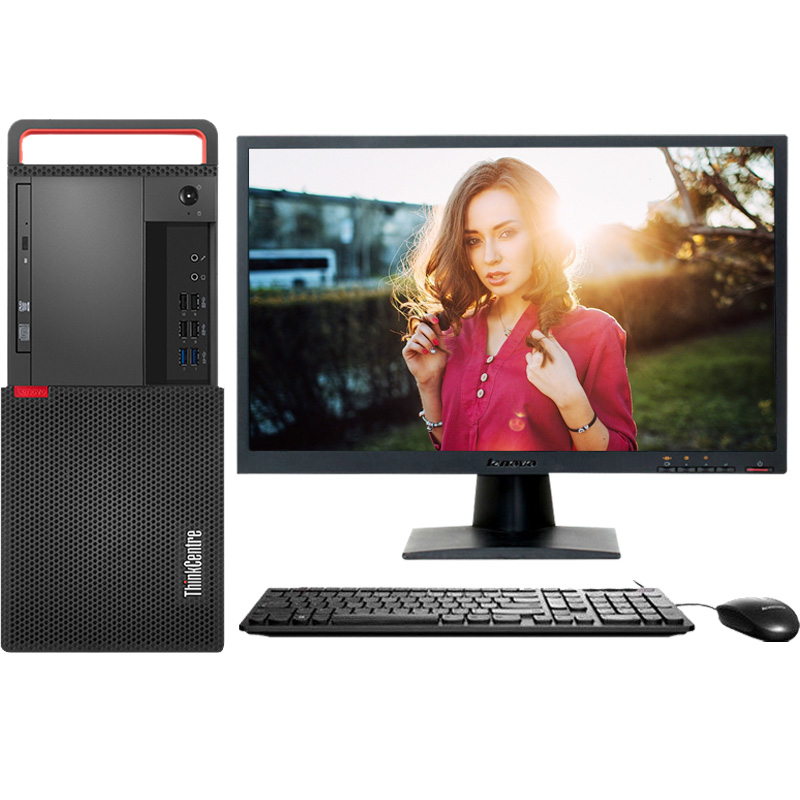 联想（Lenovo）ThinkCentre M920t-D225 商用办公家用娱乐台式机电脑主机 主机+19.5英寸宽屏LED显示器 (Intel i5-9500/8G/1T/集显/正版Linux操作系统)
