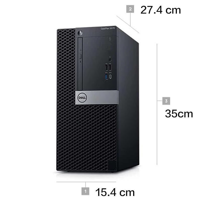 戴尔（DELL）Optiplex5070 Tower 19.5寸商用办公台式电脑 i3-9100丨4G丨1T丨GXT独显 丨安装正版Ubuntu Linux 18.04操作系统