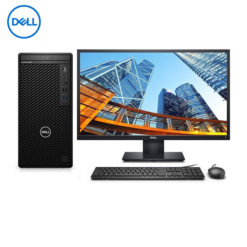 戴尔（DELL） OptiPlex 3080 Tower 300517商用办公电脑 3070升级3080 19.5宽屏LED显示器/i5-10500/4G/1TB/集成显卡/ 正版Ubuntu Linux 18.04