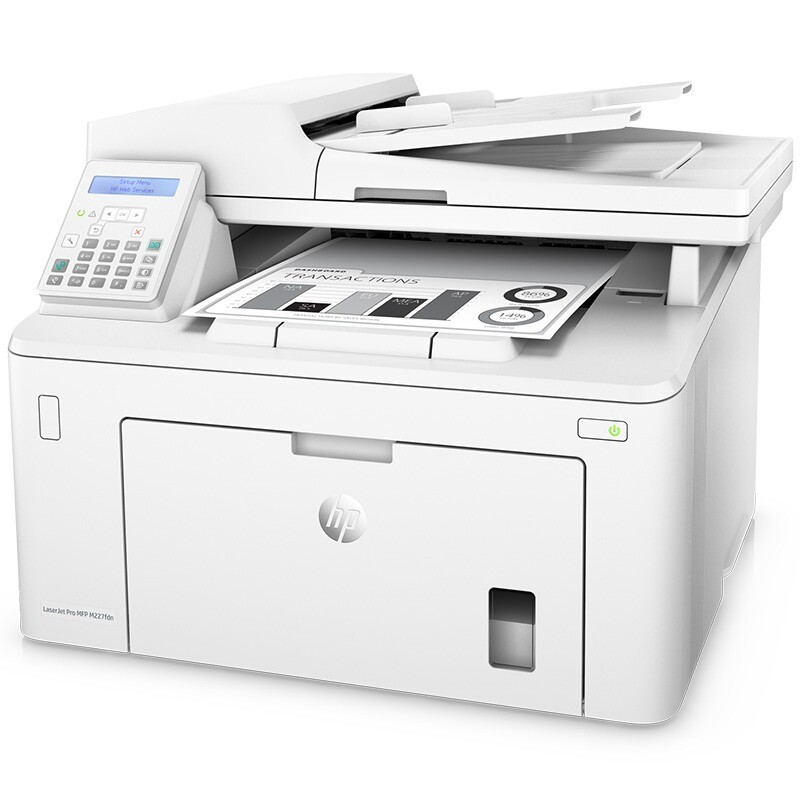 惠普HP LaserJet Pro MFP M227fdn 高性能A4黑白4合1多功能一体机