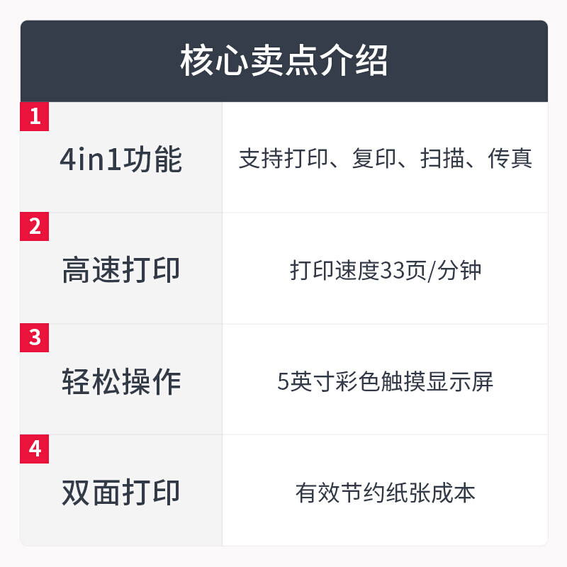 佳能(Canon) MF441dw A4幅面黑白激光打印机复印扫描传真一体机 官方标配