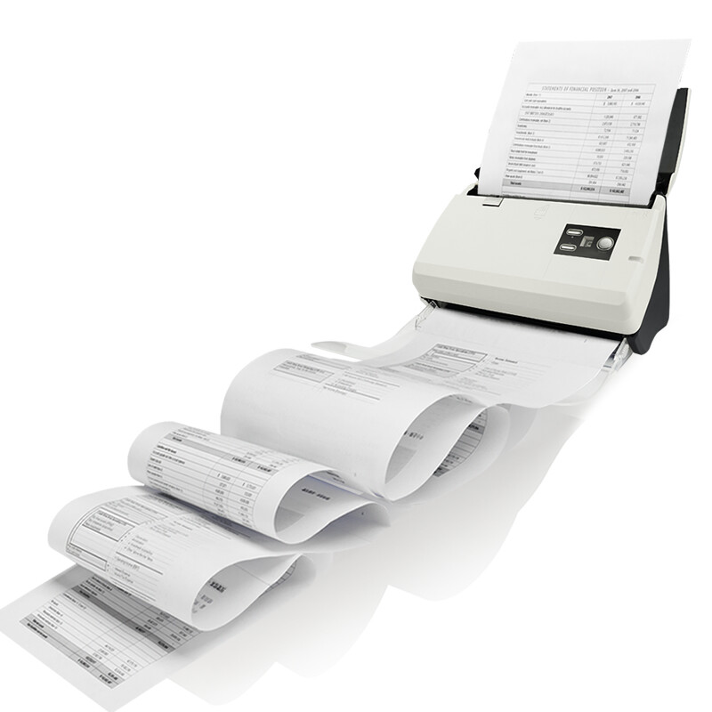 精益（Plustek） 扫描仪PS30D A4馈纸式彩色高速扫描仪，双面，自动进纸， 文员专用 PS30D（30页/60面）