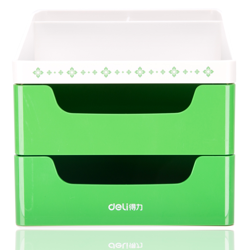 得力8901收纳盒 笔筒桌面收纳盒塑料韩国款创意时尚办公