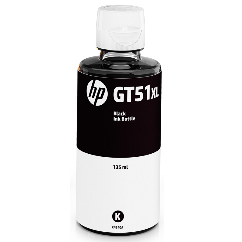 惠普(HP)X4E40AA GT51XL黑色原装墨水瓶 适用HP Deskjet GT 5810 All-in-One