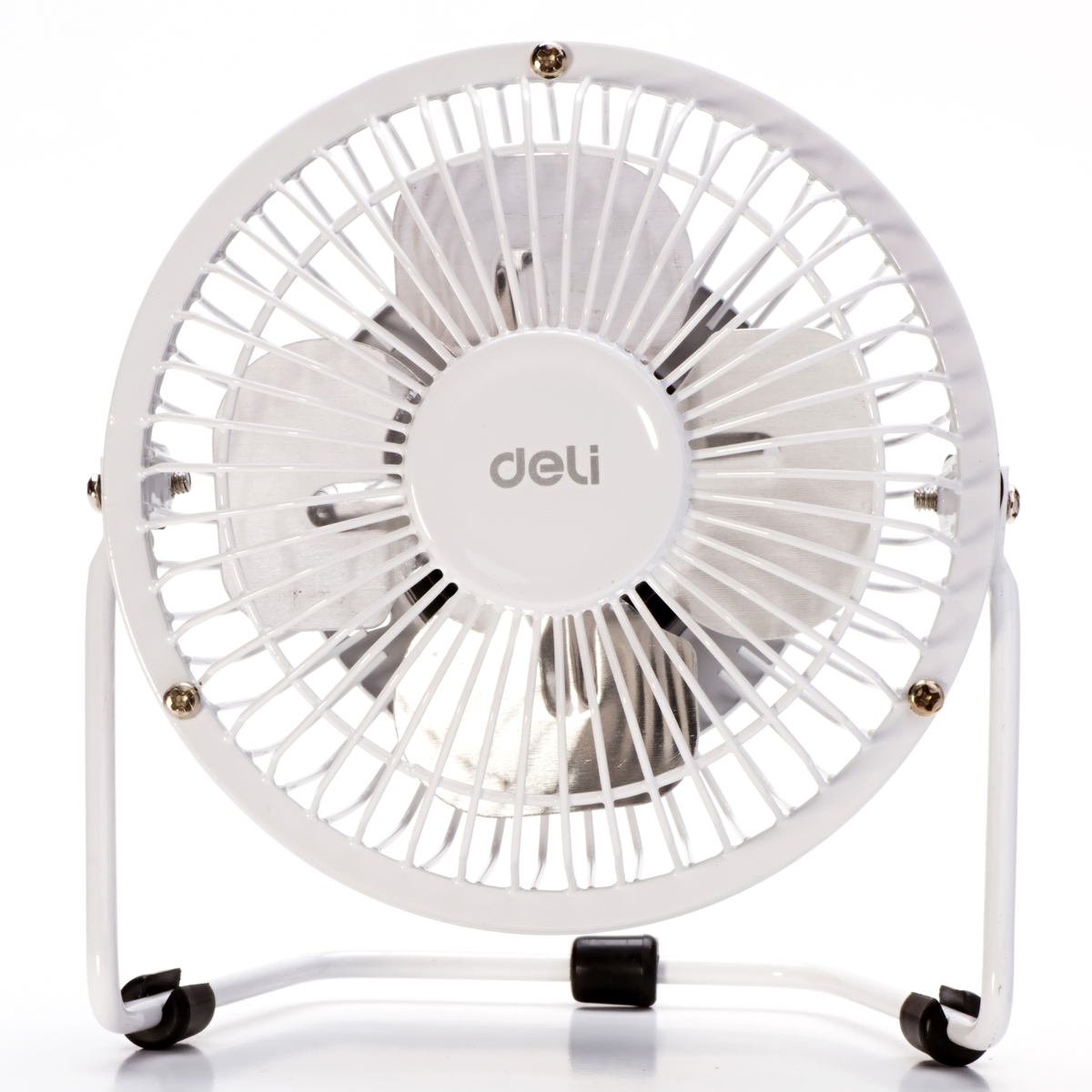 得力3680USB迷你风扇(白)(台)4寸铁艺USB直供电