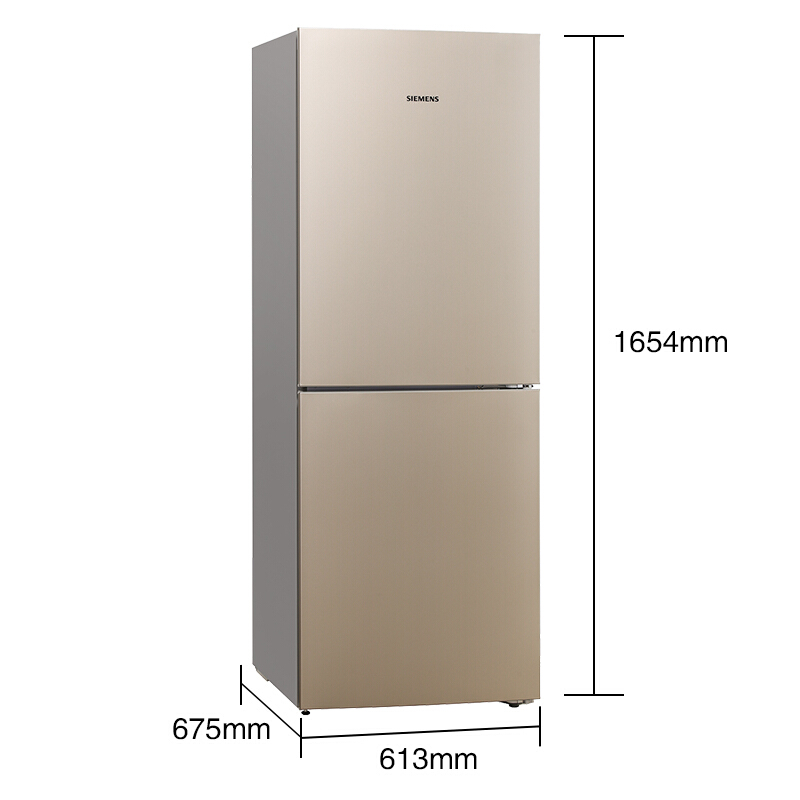 西门子（SIEMENS） 265升 双门冰箱 LED内显 电脑温控（浅金色） BCD-265(KG28EV2S0C)