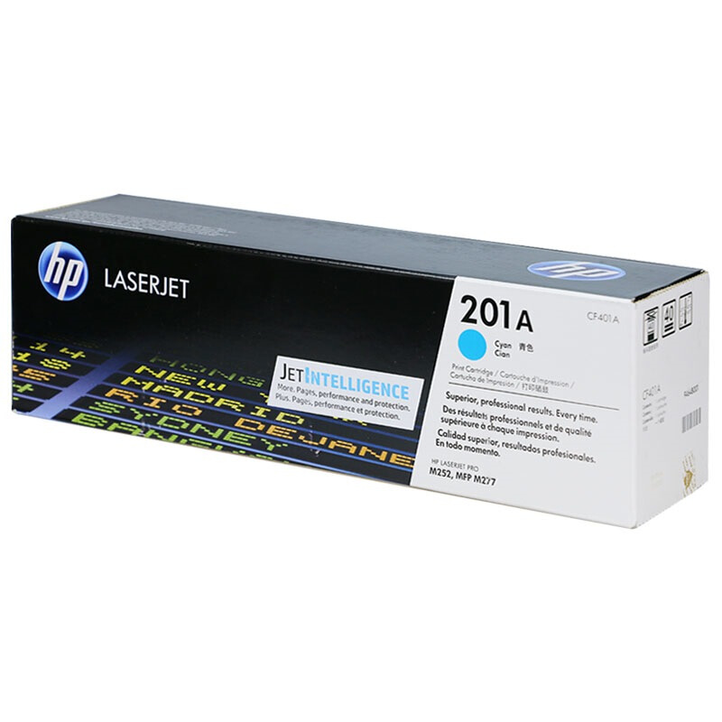 惠普 CF401A 青色硒鼓 201A 适用HP Color Laser Jet Pro M252HP Color Laser Jet Pro MFP M277HP Color LaserJet Pro MFP M274n