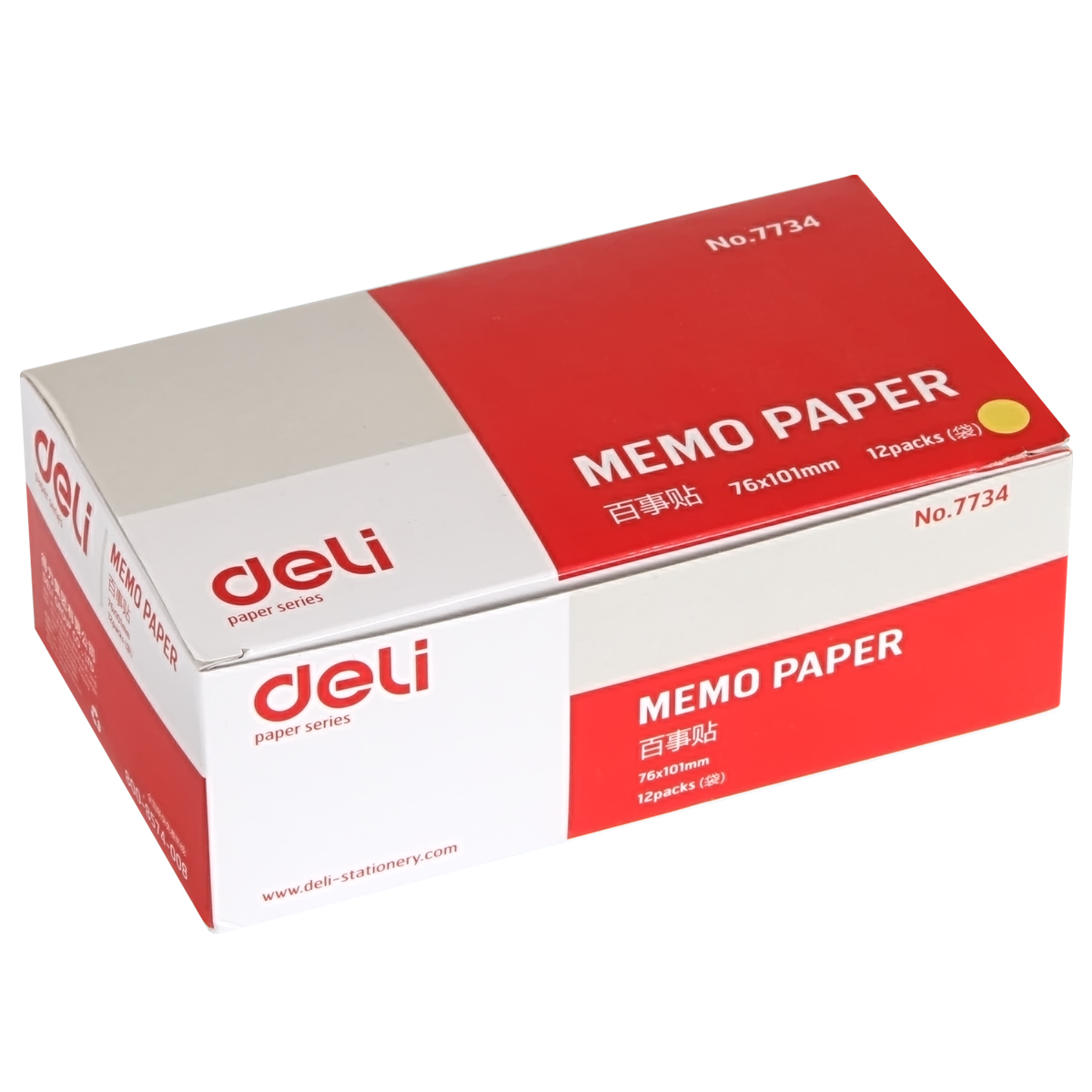 得力7734百事贴76*101mm