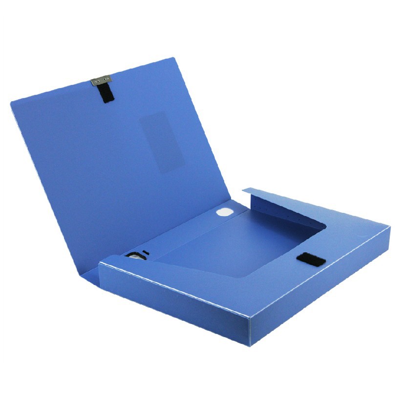 得力5606档案盒 A4粘扣文件资料收纳文件盒 资料盒 背宽5.7cm 可选蓝/深灰色