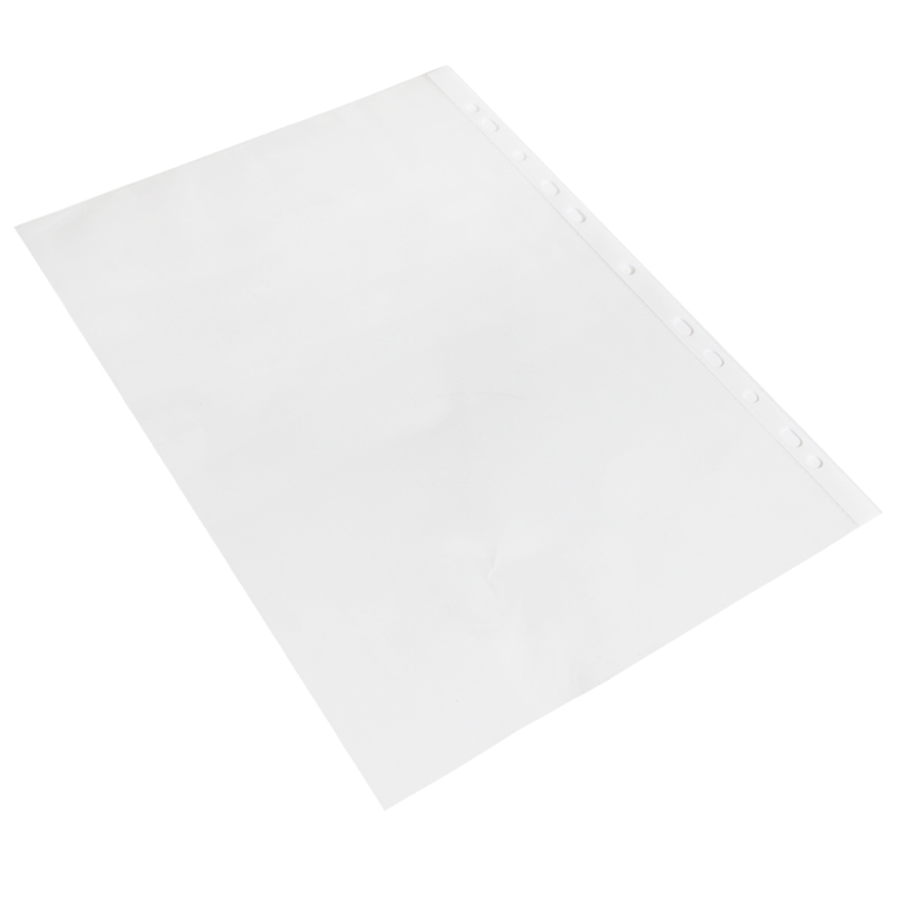 得力5710系列资料册11孔透明活页资料备用袋文件保护袋 100只装 透明色