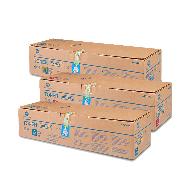 柯尼卡美能达(KONICA MINOLTA) 原装组合碳粉TN214CMY（红黄蓝） 适用bizhub C200e/C210 红黄蓝三色