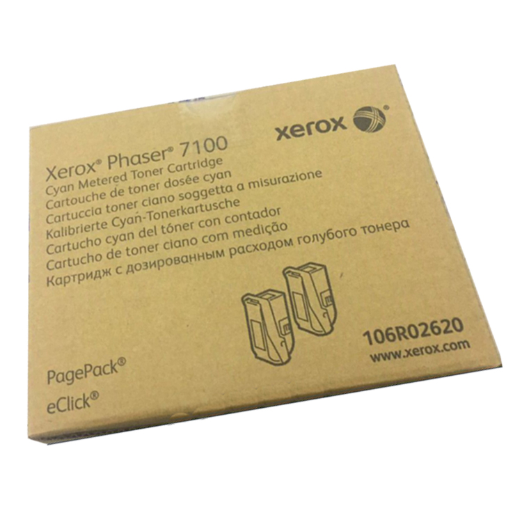 富士施乐(Fuji Xerox) 适用Phaser 7100 青色双包装碳粉盒106R02620原装 青色 约9000页