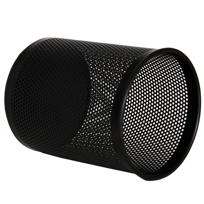 得力909创意时尚多功能笔筒 网状圆形白领专用笔筒