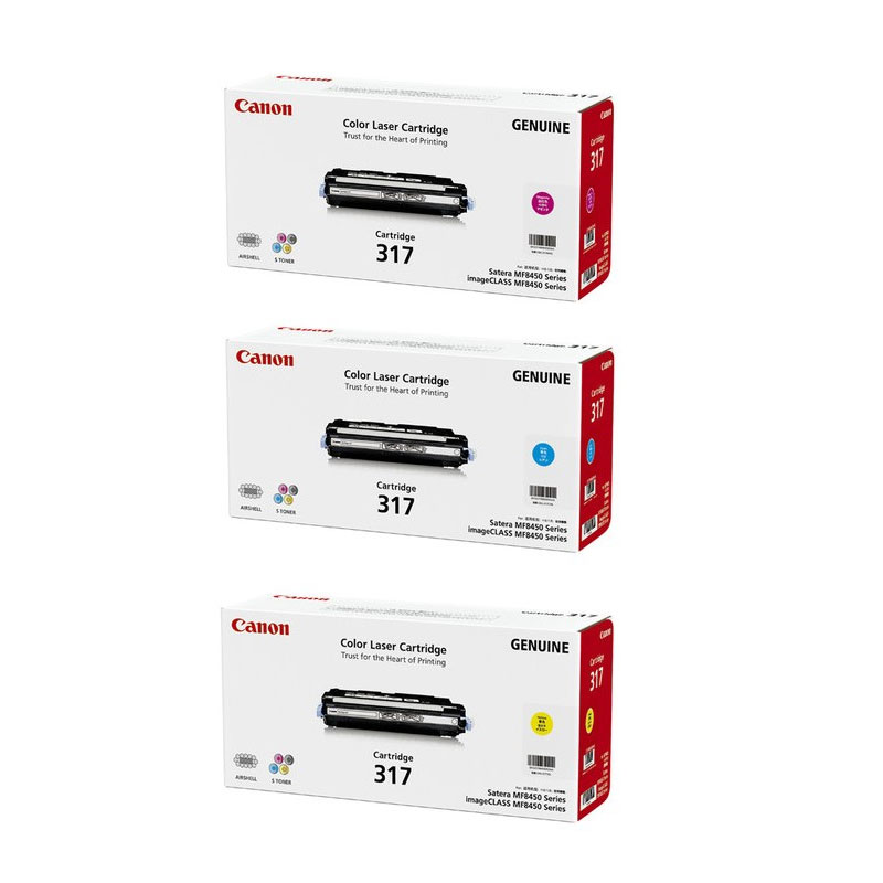 佳能(CANON) 原装Cartridge 317组合（红黄蓝）红黄蓝硒鼓粉盒 约4000页 适用佳能iC MF9220Cdn