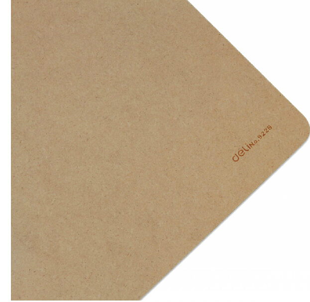 得力9226书写板夹 A4木制垫板 木质文件夹 土棕色