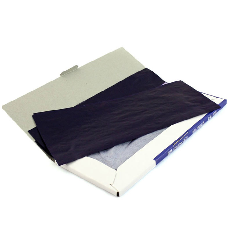 得力9372薄型复写纸双面蓝色38K(22*8.5cm)100张/盒蓝纸