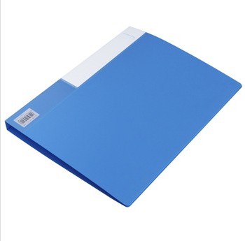 得力5303文件夹 单弹簧夹文件夹+插袋 A4双孔 两孔资料夹 可选蓝/绿/黑/混色