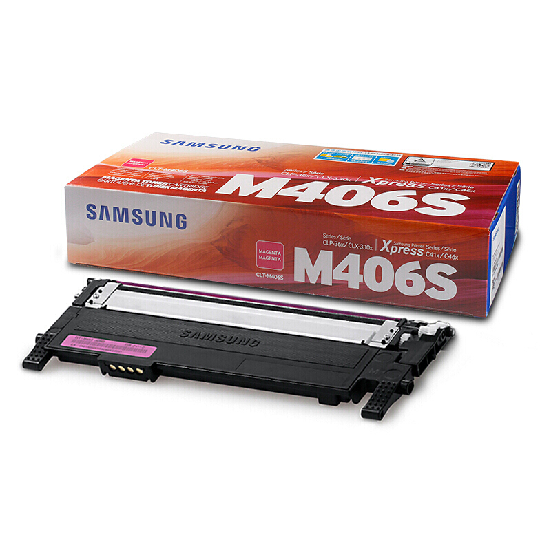 三星(SAMSUNG)CLT-M406S/XIL红色原装硒鼓 型号：CLT-M406S/适用CLP-366/366w CLX-3306/3306W/3306FNSL-C410W/C460W/C460FW/颜色：彩色鼓粉分离粉盒红色
