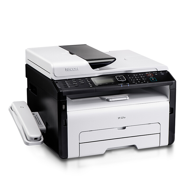 理光（Ricoh）SP 221SF黑白激光多功能一体机（打印、复印、扫描、传真）