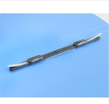 得力5303文件夹 单弹簧夹文件夹+插袋 A4双孔 两孔资料夹 可选蓝/绿/黑/混色