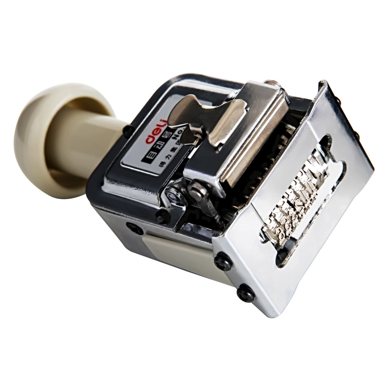 得力7506六位自动号码机 6位数字印章 跳号机 日期页码器