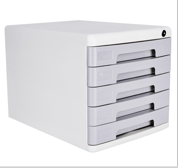 得力9779五层带锁文件柜 抽屉式柜 可选灰/蓝色