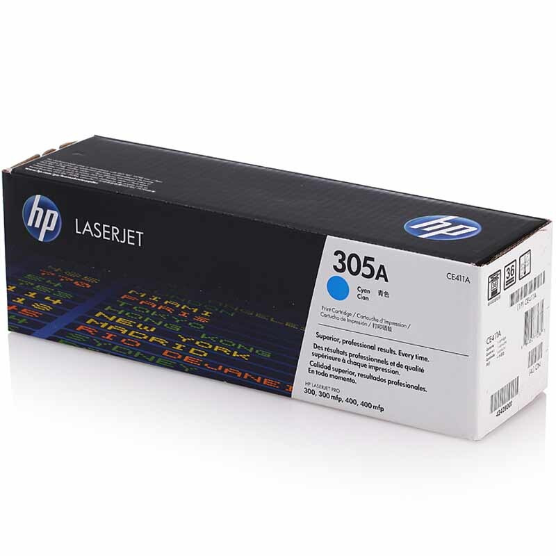 惠普 CE411AC 青色硒鼓 305A 适用LaserJet Pro M351a/M451dn/M451nw 打印机系列 /颜色：青色