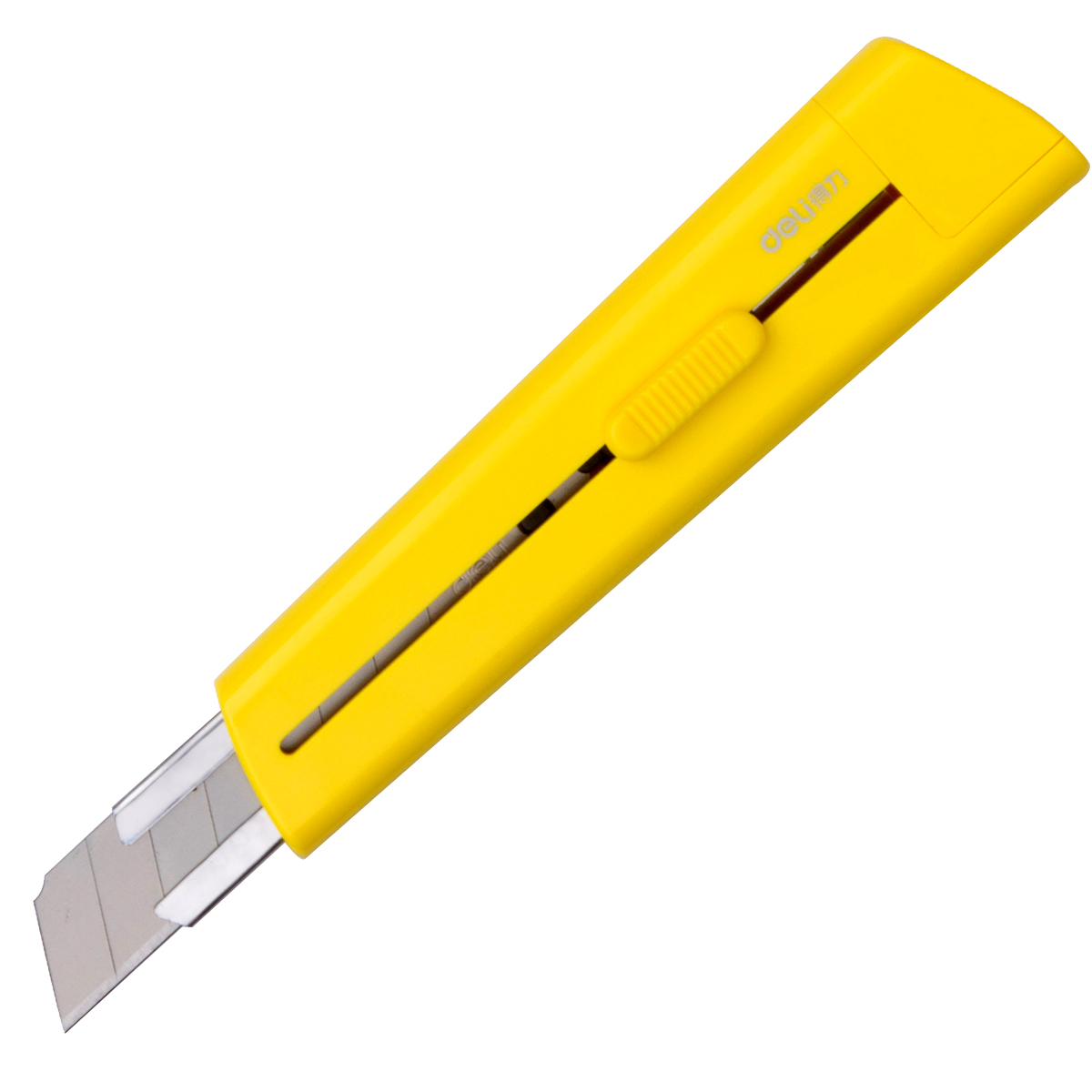 得力2040美工刀 办公彩色时尚创意自动锁刀头护套安全裁纸刀