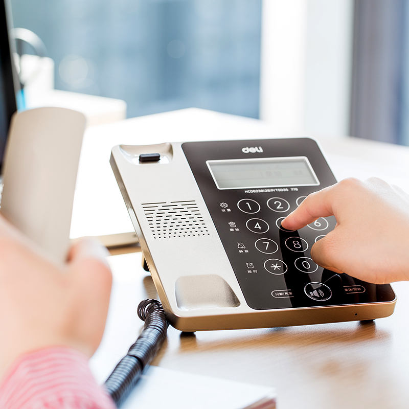 得力778电话机 可选太空银/香槟色 太空银