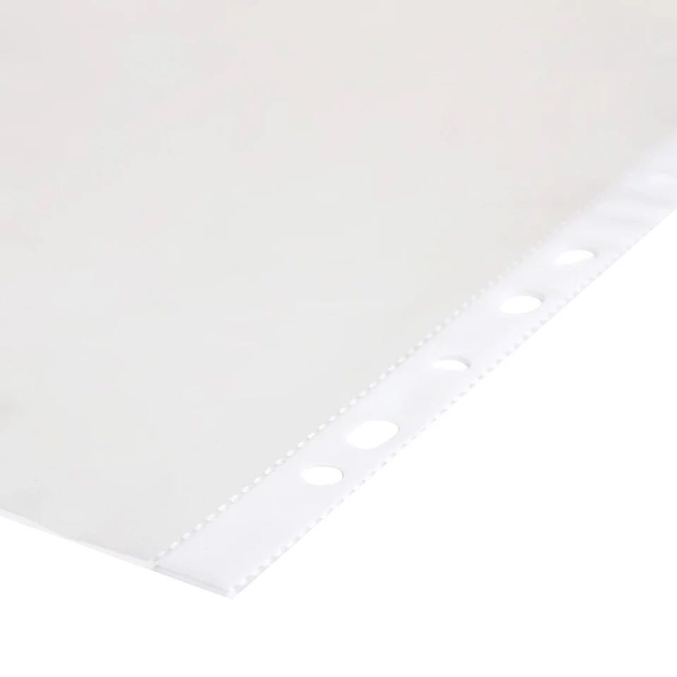 得力5710系列资料册11孔透明活页资料备用袋文件保护袋 20只装 透明色