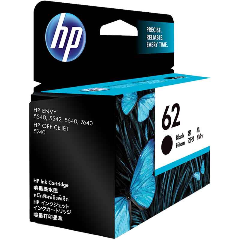 惠普(HP)C2P04AA 62 原装黑色墨盒 适用HP Officejet 200 移动打印机 OfficeJet 258 Mobile All-in-One