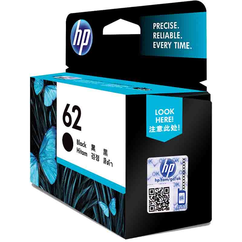惠普(HP)C2P04AA 62 原装黑色墨盒 适用HP Officejet 200 移动打印机 OfficeJet 258 Mobile All-in-One