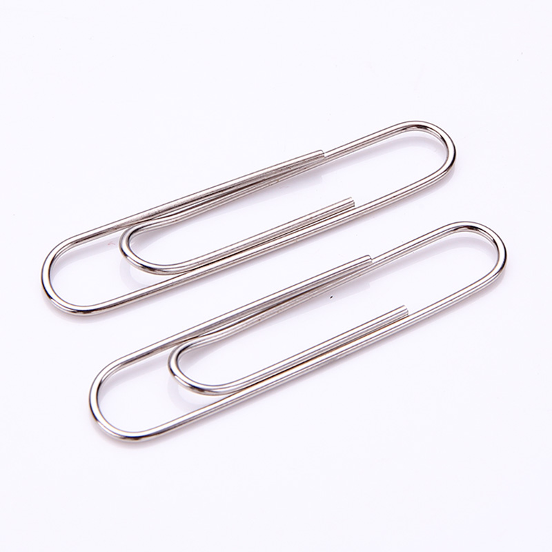 得力0050大号回形针 加厚50mm 5cm电镀金属曲别针 100枚/盒