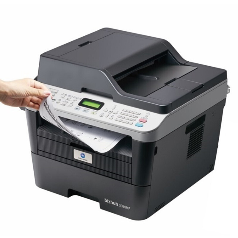 柯尼卡美能达bizhub 3080MF自动双面网络打印 A4黑白多功能打印复印扫描传真一体机