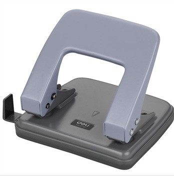 得力0102两孔打孔机 标准装订打洞机 可打20张纸打孔器